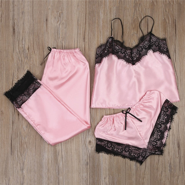 3 Piece Lace Sleepwear