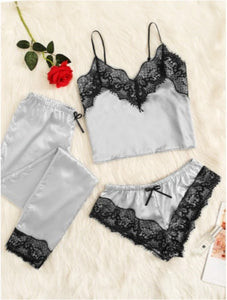 3 Piece Lace Sleepwear