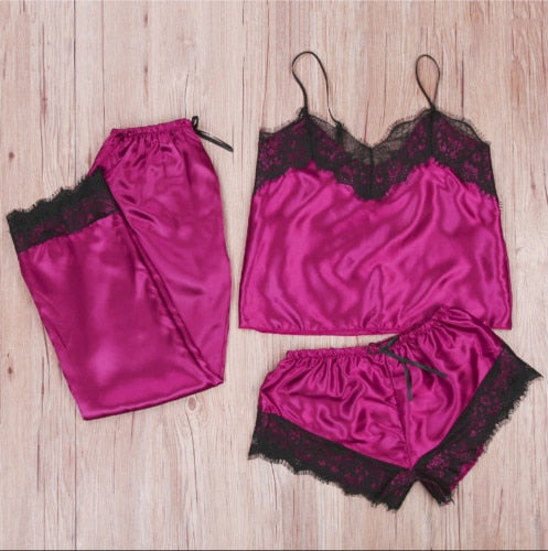 3 Piece Lace Sleepwear