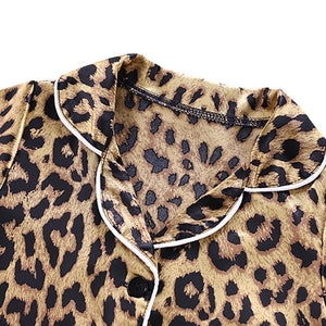 Leopard Print Sleepwear Pajamas