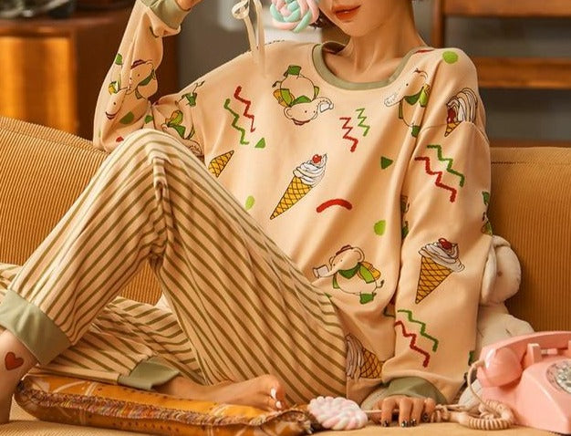 Warm Long Sleeve Pajamas