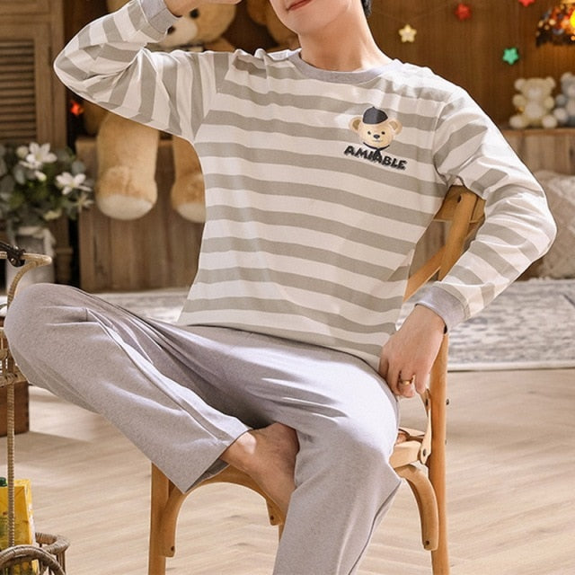 Cotton Long Sleeve Pajamas Set