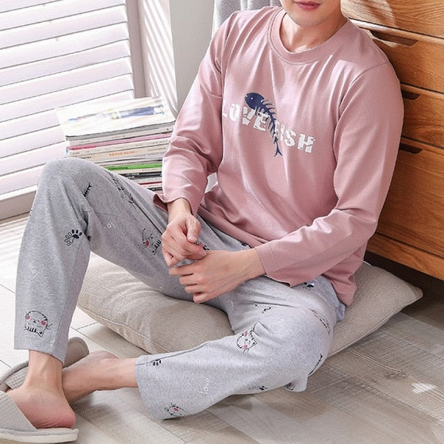 Cotton Long Sleeve Pajamas Set