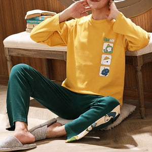 Cotton Long Sleeve Pajamas Set