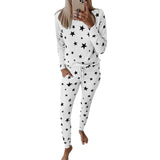 Cute Stars Print Pajamas Set