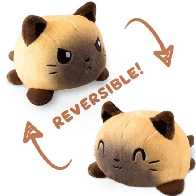 Double-sided Reversible Plush Cat