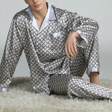 Men's Stain Silk Pajama Set