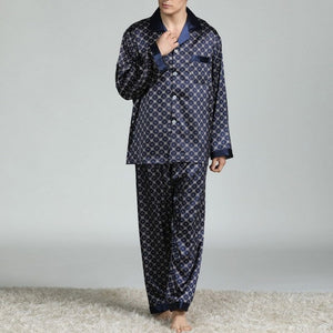 Men's Stain Silk Pajama Set