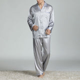 Men's Stain Silk Pajama Set