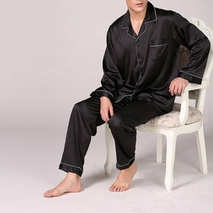 Men's Stain Silk Pajama Set