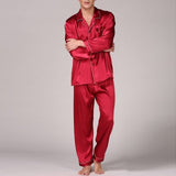 Men's Stain Silk Pajama Set